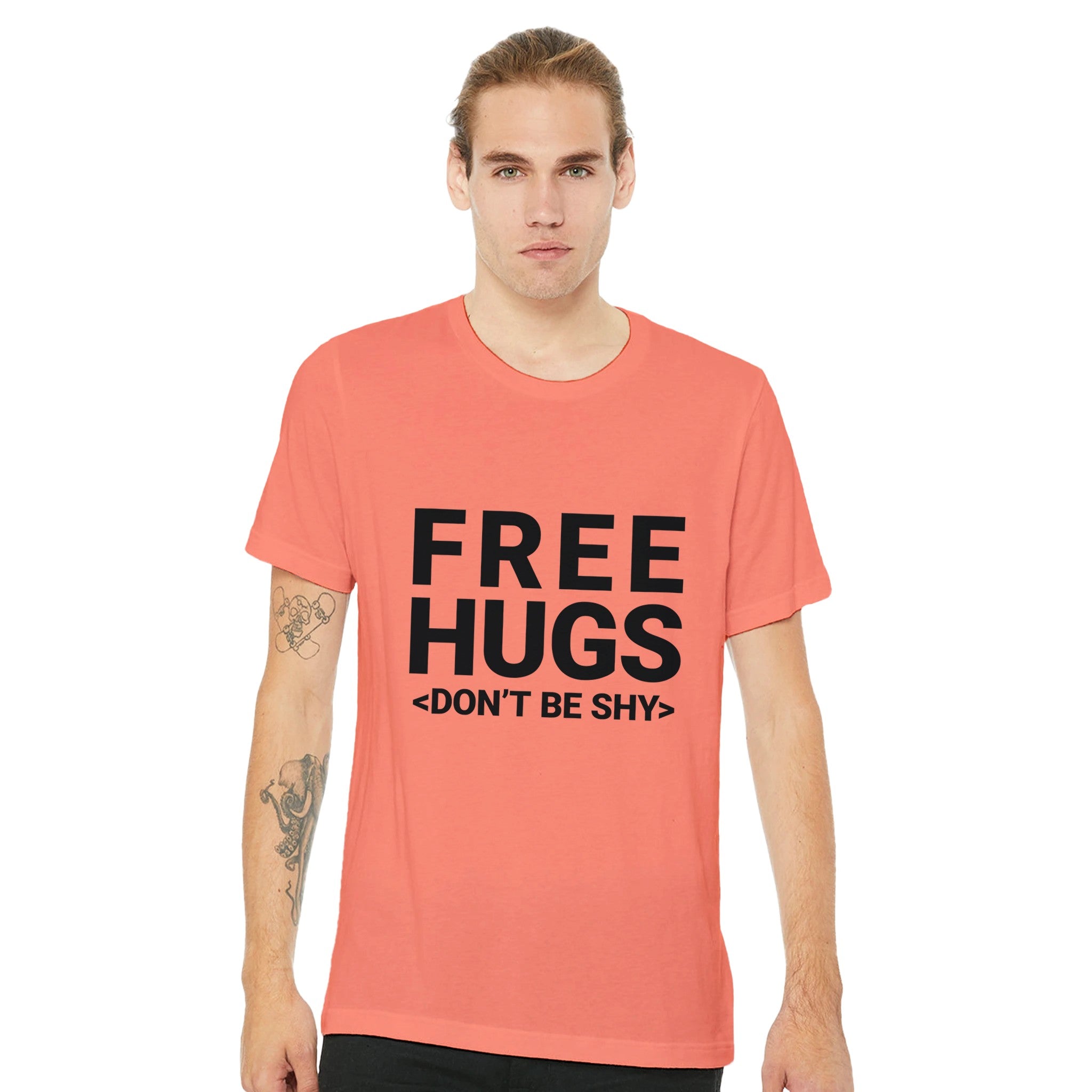 Free Hugs T Shirt Black Text Reco Clothing